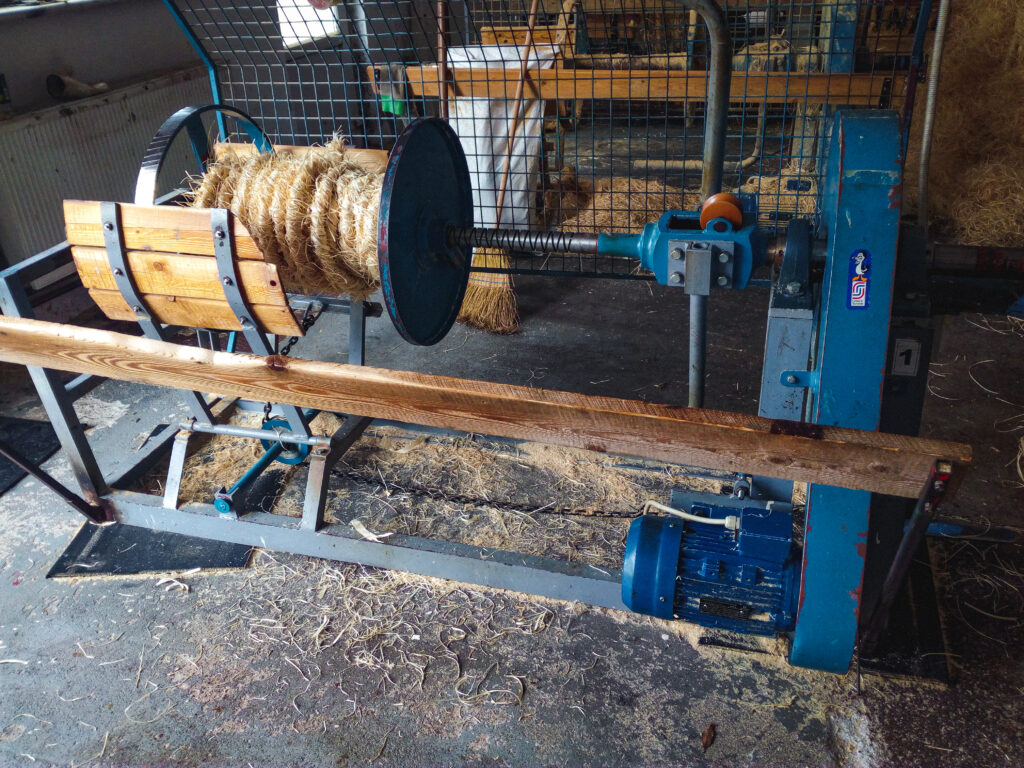 Wood wool rope making machine –